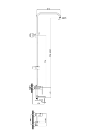 Тропическая, душевая система RUSH со смесителем для ванны с поворотным изливом, хром (ST4235-30) - 1