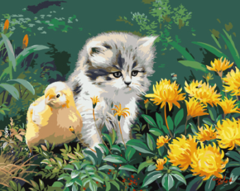 Картина по номерам GX8207 "Маленькие друзья"