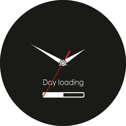 Часы Загрузка Day Loading d=28см стеклянные - 0