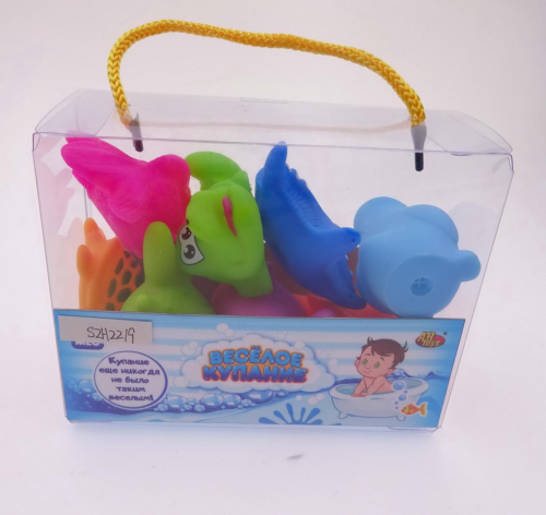 Набор резиновых игрушек для ванной Abtoys Веселое купание 8 предметов (набор 1), в сумке - 0