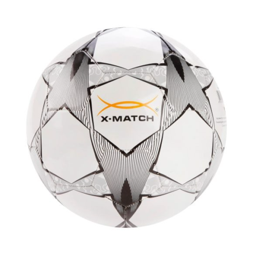 Мяч футбольный X-Match 410 г размер 5 белый черный - 0