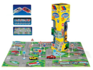 Игровой коврик Город с 12 знаками и 2 машинками - 3