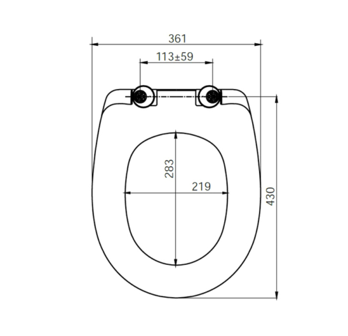 Сиденье для унитаза soft close дюропласт IDDIS 136 (ID 136 Dp Sc) - 1
