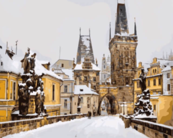 Картина по номерам GX8253 "Карлов мост зимой, Прага"