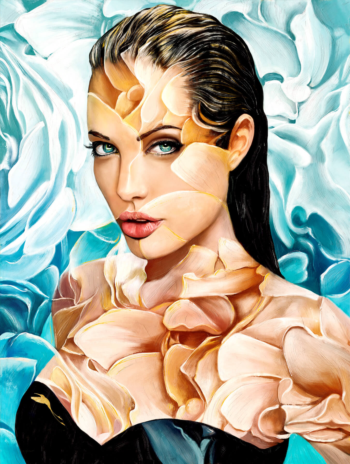 Алмазная живопись LMC014 "Анджелина Джоли"