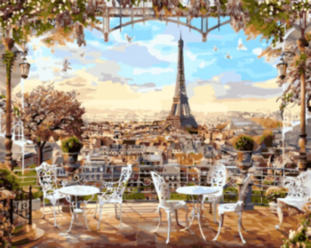 Картина по номерам GX8876 "Парижская терасса"