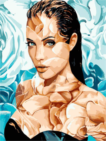 Картина по номерам MG2107 "Анджелина Джоли"