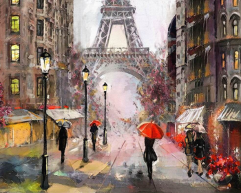 Картина по номерам MG2160 "Париж под дождем"