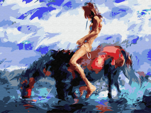 Картина по номерам EX5987 "Верхом на коне" - 0