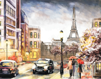 Алмазная живопись LG142 "Парижским вечером"