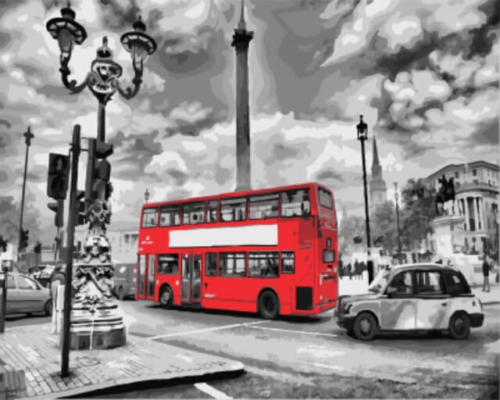 Картина по номерам GX8246 "Лондонский автобус" - 0