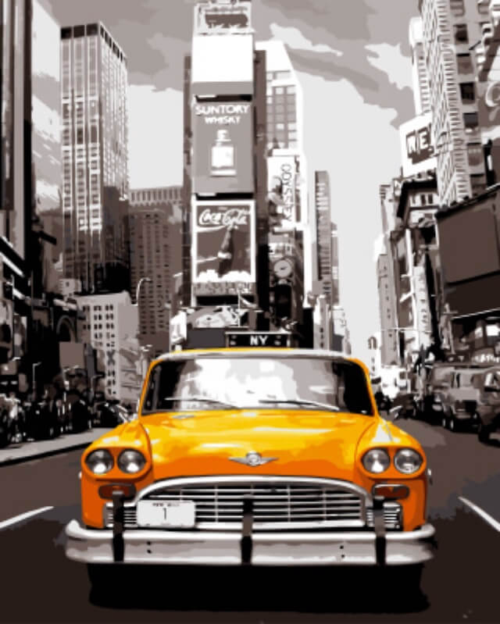Картина по номерам GX8241 "Нью-Йоркское такси" - 0