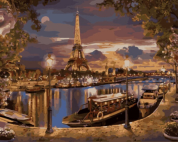 Картина по номерам GX8853 "Париж. Вечер"