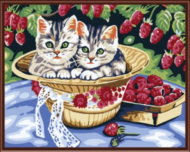 Картина по номерам EX5802 "Котята в саду" - 0