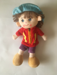 Кукла мягкая Паренёк в шляпе - 0