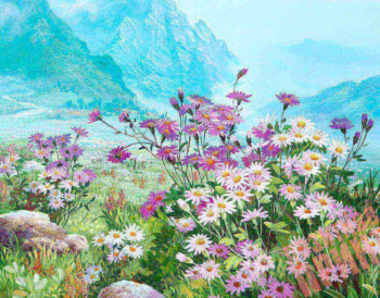 Алмазная живопись LG182 "Весенний луг"