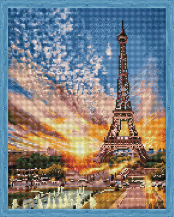 Алмазная живопись QA202805 "Эйфелева башня на закате"