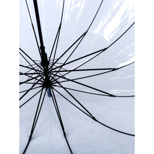 Зонт Прозрачный - Черная кайма (14 спиц) - 5