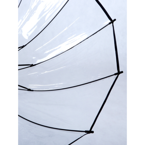 Зонт Прозрачный - Черная кайма (14 спиц) - 6