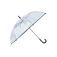 Зонт Прозрачный - Черная кайма (8 спиц) - 1