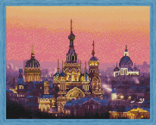 Алмазная живопись QA202994 "Вечерний Петербург" - 0