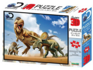 Пазл 3D 500 Тираннозавр против трицератопса - 0