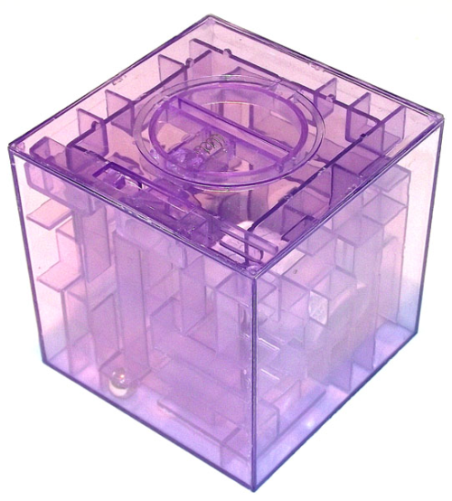 Копилка-головоломка фиолетовая - Лабиринт (9см) - 0