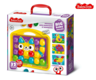 Мозаика для малышей Десятое королевство Baby Toys "Котик" в чемодане d4,5/32 элемента - 0