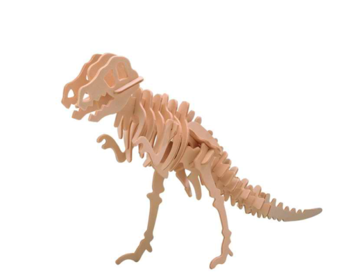 Сборная деревянная модель Чудо-Дерево Динозавры Тиранозавр (2 пластины) - 0
