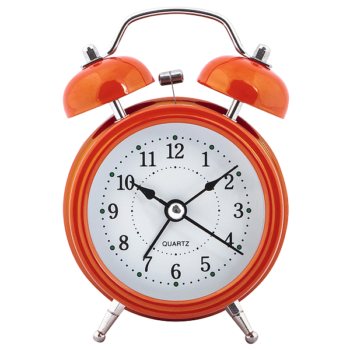 Часы будильник настольные D=7 см красный цвет