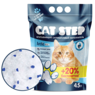 АКЦИЯ (+20% бесплатно) Наполнитель впитывающий силикагелевый CAT STEP Arctic Blue, 4,5 л - 0