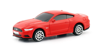 Машинка металлическая Uni-Fortune RMZ City 1:64 Ford Mustang 2015, без механизмов, цвет красный матовый, 9 x 4.2 x 4 см