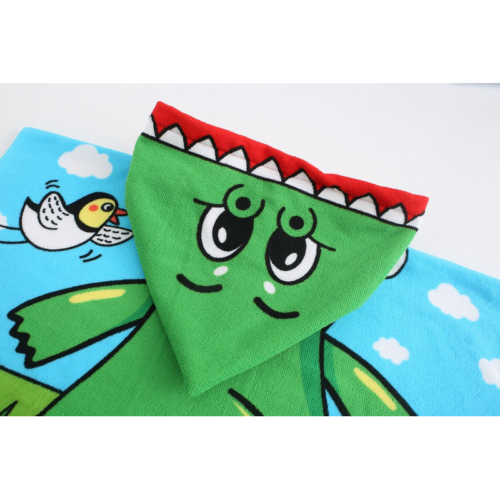Полотенце-пончо детское с принтом - Крокодил - 7