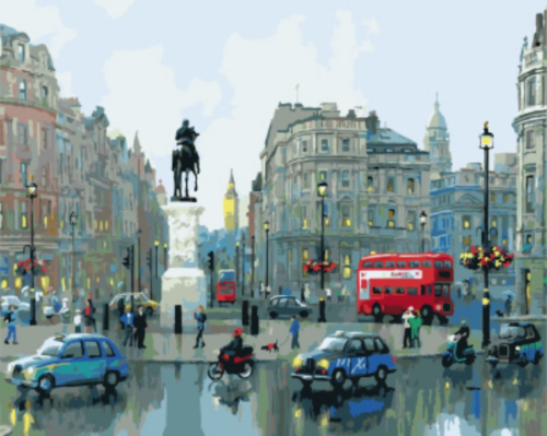 Картина по номерам GX8965 "Памятник на лондонской площади" - 0