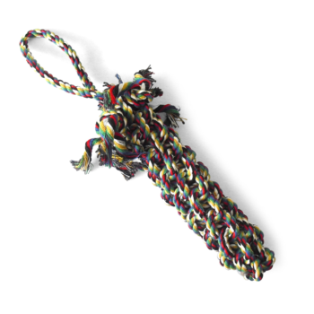 Игрушка для собак - Веревка - плетеная косичка 38см