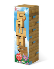 Башня 54 детали в картонной коробке (дерево) - 0