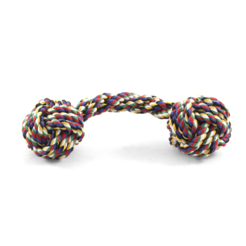 Игрушка для собак - Верёвка-плетеная гантель 26см