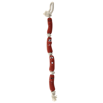 Игрушка для собак - Четыре сосиски на веревке 63см