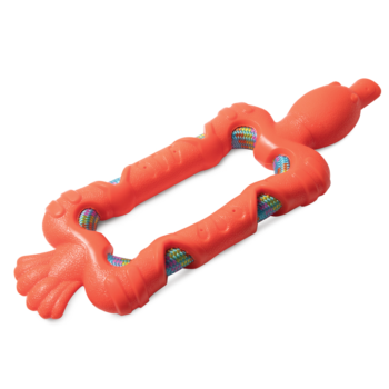 Игрушка для собак из термопластичной резины "Утка с плетеной веревкой", 300мм, серия AQUA