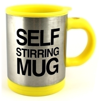 Кружка-мешалка желтая "Self stirring mug"