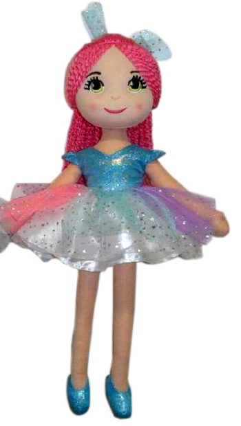 Кукла балерина, в голубой пачке, мягконабивная, 40 см