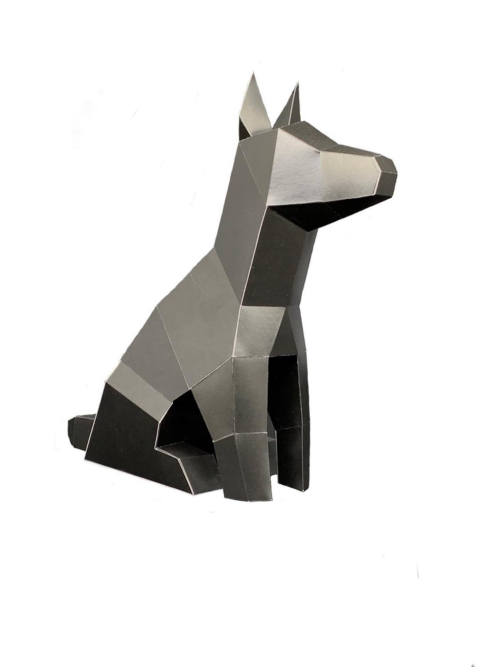 Набор для творчества Intellectico Картонный конструктор Полигональная фигура Собака - 0
