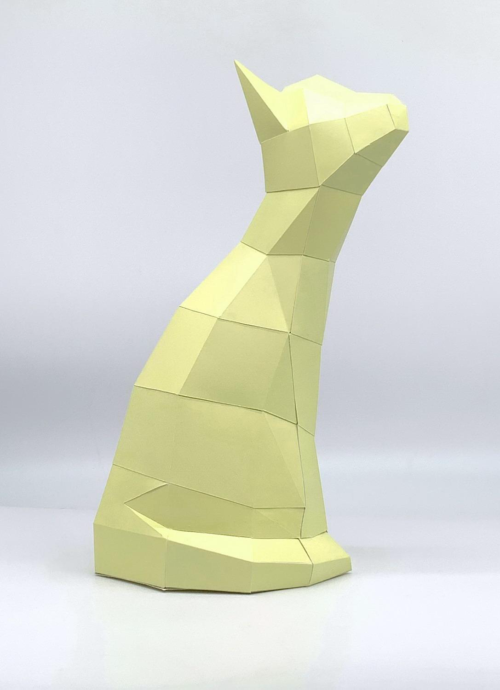 Набор для творчества Intellectico Картонный конструктор Полигональная фигура Кошка - 0
