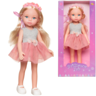 Кукла ABtoys Времена года в серо-розовом платье 33 см - 0