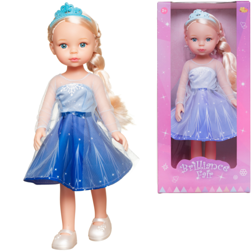 Кукла ABtoys Времена года Сказочная девочка в сине-голубом платье 33 см - 0
