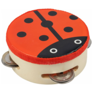 Музыкальный инструмент BEE Бубен Тамбурин с мембраной DF601A Ladybug - 0