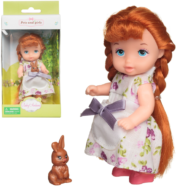 Кукла-мини Baby Ardana серия Питомец шатенка с косами с коричневым кроликом 11 см - 0