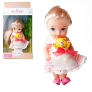 Кукла-мини Baby Ardana серия Питомец блондинка с желтым мишкой 11 см - 0