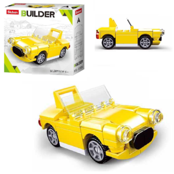Конструктор Sluban серия Builder: Ретро автомобиль желтый 44 детали