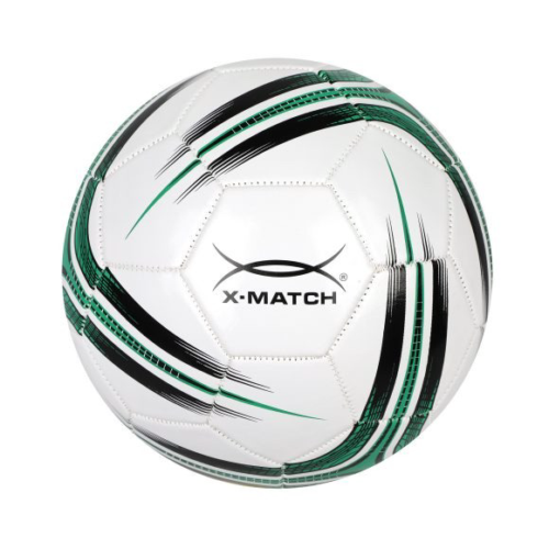 Мяч футбольный X-Match 410 г размер 5 зеленый черный белый - 0